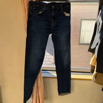 UNIQLO 슬림핏 데님 팬츠 다크 블루