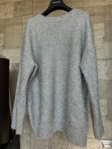 Loungedress 실버 라메 니트 스웨터