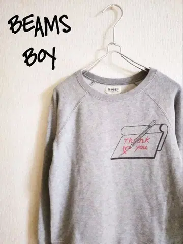 D221418 BEAMS BOY 프린트 맨투맨