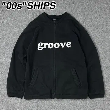 00s SHIPS 'groove' 풀 집업 스웨트 셔츠