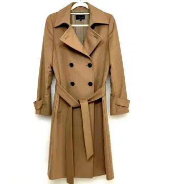 22OCTOBRE 카멜 롱 코트 38 벨트 캐시미어 100%