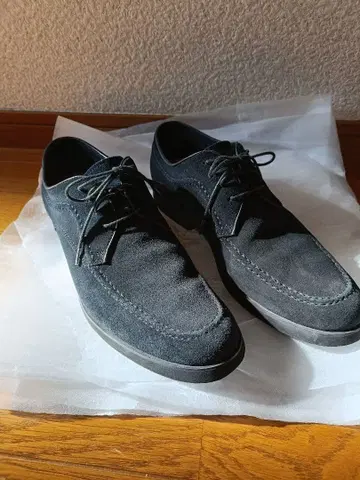 허시파피 블랙 스웨이드 드레스 슈즈 27.0cm