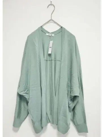 [새상품 택] 빅 사이즈 LL 지라 돌먼 니트 가디건 민트 그린