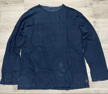 45rpm 네이비 나염 긴팔 티셔츠 크루넥