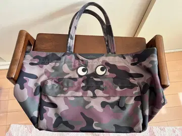 안야 힌드마치 아이즈 토트백 카모플라쥬