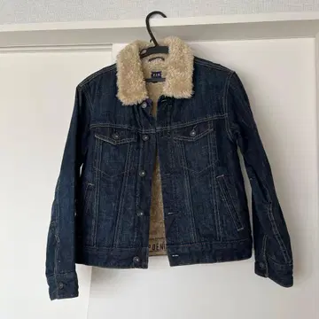 다크 블루 데님 자켓 퍼 포함