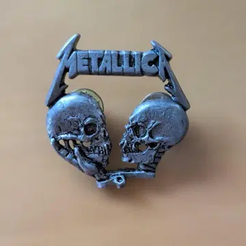 METALLICA 스컬 디자인 핀 배지 1991년제