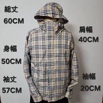 노바 체크 패턴 후드 부착 블루종 윈드 브레이커 남녀용 자켓 초특가