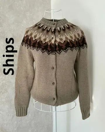 Ships 쉽스 니트 노르딕 무늬 가디건