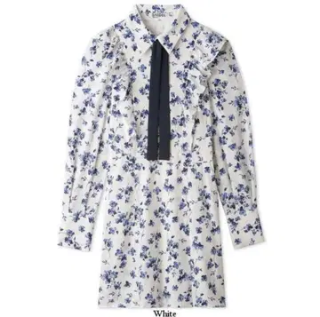 snidel 프린트 프릴 미니 원피스