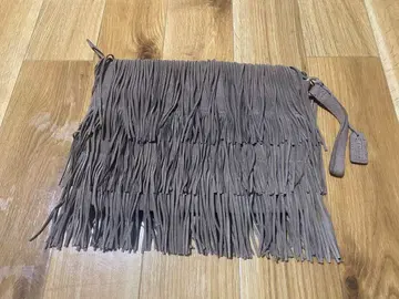 천연 가죽 [ ZARA ] 프린지 클러치백
