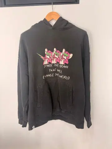 tain double push 후드 부착 후드티