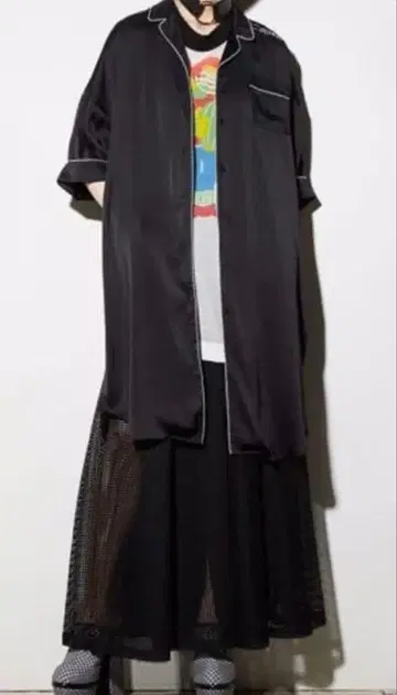 PAMEO POSE CARMEN SATIN PAJAMA SHIRTS