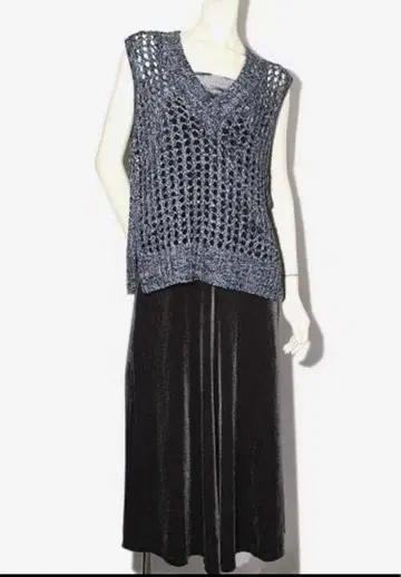 MIESROHE 미스 로에 니트 베스트 SET 벨로아 베어 원피스