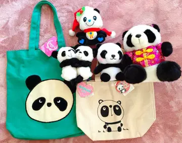 팬더 세트 (손가방, 봉제 인형) 6개