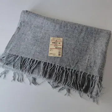 미사용품 무인양품 캐시미어 대형 스톨 라이트 그레이 70 x 200cm