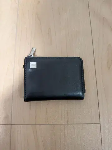 블랙 가죽 코인 케이스 지퍼식