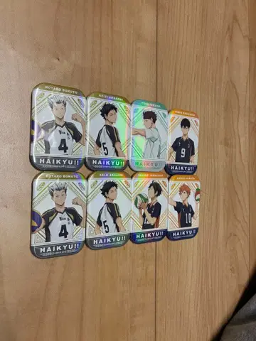 하이큐 스퀘어 캔뱃지 8개 세트