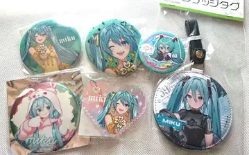 하츠네 미쿠 캔뱃지 러기지 택 등 세트