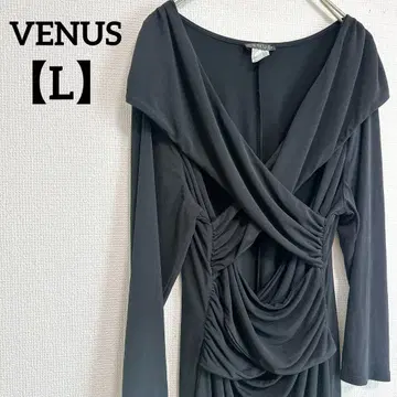VENUS 비너스 블랙 랩 스타일 드레스 [ L ] 블랙 블랙
