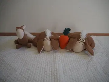 쓰리코인즈 말 머리 장식 말 봉제 인형 세트