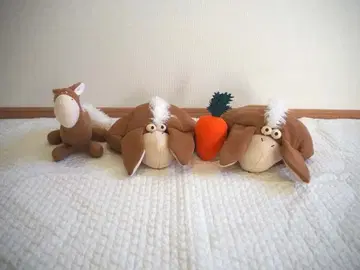 쓰리코인즈 말 머리 장식 말 봉제 인형 세트