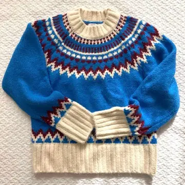 LOWRYS FARM 노르딕 무늬 스웨터 미사용