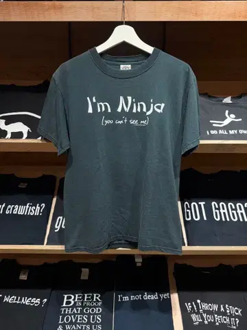 00s 패션 Victim 메시지 T셔츠 I'm Ninja M