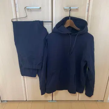 LARDINI 네이비 후디 팬츠 세트