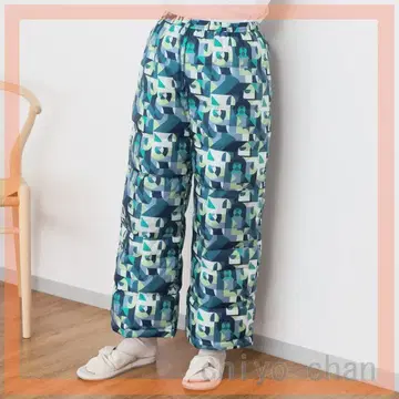 모리린 가볍고 따뜻한 화이트 덕다운 깃털 팬츠 네이비