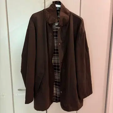 브라운 코튼 오버 사이즈 자켓