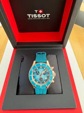 TISSOT 터콰이즈 크로노그래프 손목시계