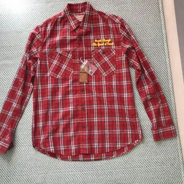 미사용 새상품 택 포함 아비렉스 체크 셔츠