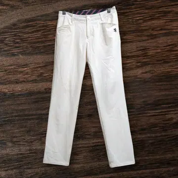 어드미럴 골프 화이트 슬림 팬츠 남성용 LL 스트레치