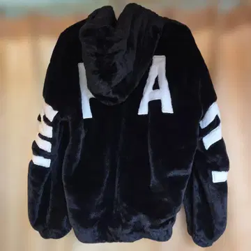 플리스 자켓 블랙 후드 부착 [ L ]