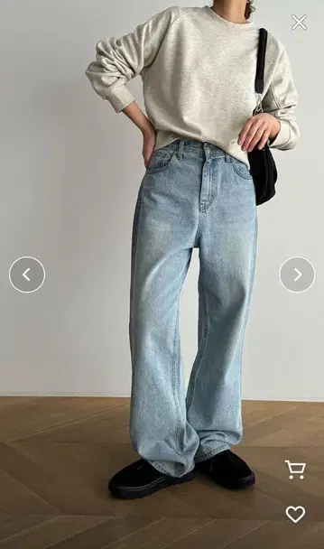 El mar 그레이 크롭 맨투맨