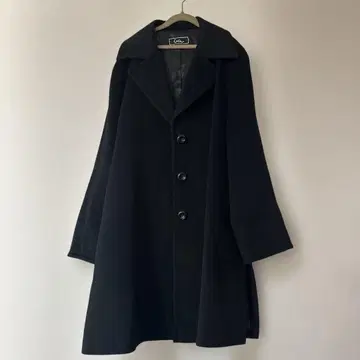 캐시미어 100% 15호 블랙 울 코트 오버 사이즈