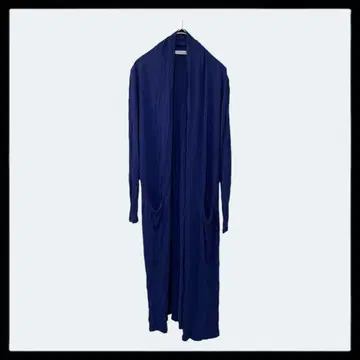 1817 안데뮤 [ FREE ] 긴팔 롱 기장 가디건 네이비