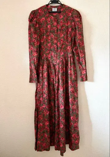 영국제 플라워 프린트 개더 원피스 드레스