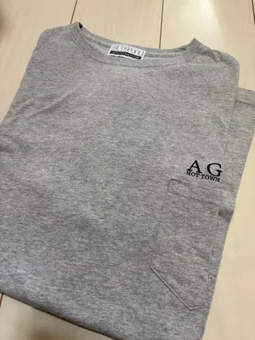 AGH 그레이 포켓 부착 T셔츠 XL