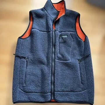 AIGLE 플리스 베스트 네이비/오렌지