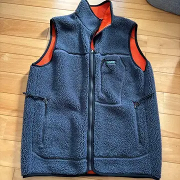 AIGLE 플리스 베스트 네이비/오렌지