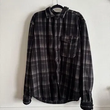 BILLABONG 블랙 체크 긴팔 플란넬 셔츠