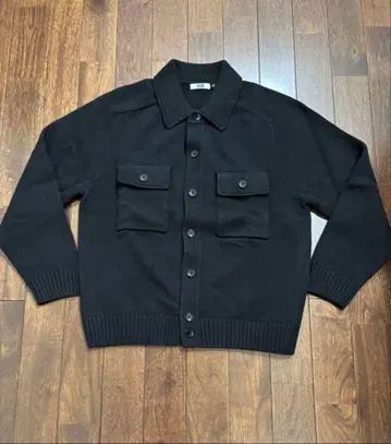 유니클로 라무 니트 자켓 블랙 L