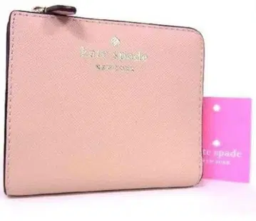 Kate Spade 접이식 지갑 핑크 베이지