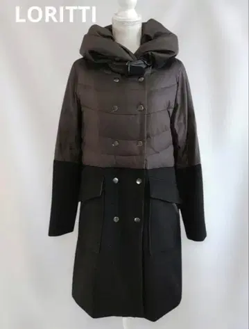 LORITTI 로리띠 이소재 다운 코트 울 도킹