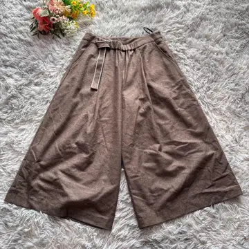 블랑베일 와이드 플레어 팬츠 [ L ] 40 브라운 울 가우초 팬츠
