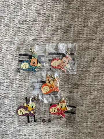 35주년 기념 캐릭터 스트랩 5개 세트