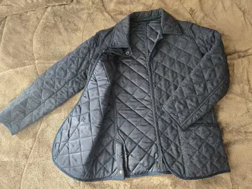 BEAMS HEART 네이비 퀼팅 자켓