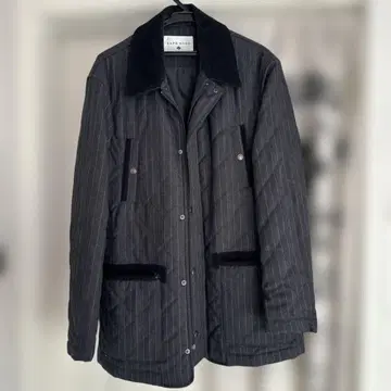 스트라이프 퀼팅 자켓